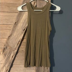 Olive Green Sleeveless Women's Top